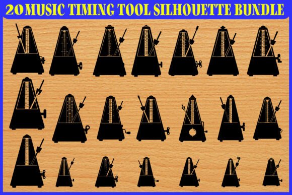 20 Music Timing Tool Silhouette Vector Graphics and Illustrations Review