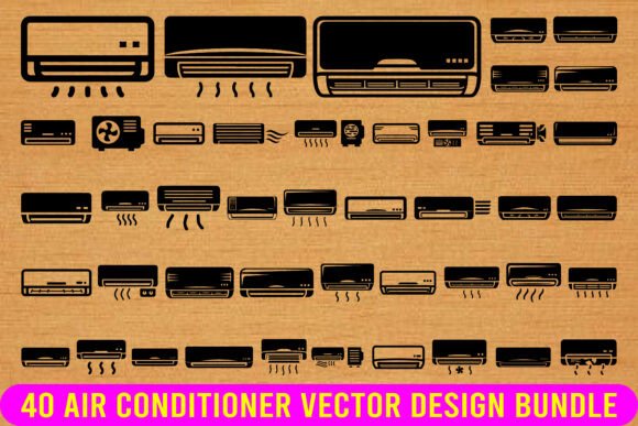 Air Conditioner Vector Design Bundle Graphics Crafts