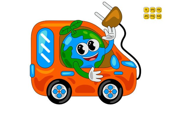 Cartoon Earth Character Vector Art 15 Graphics and Illustrations