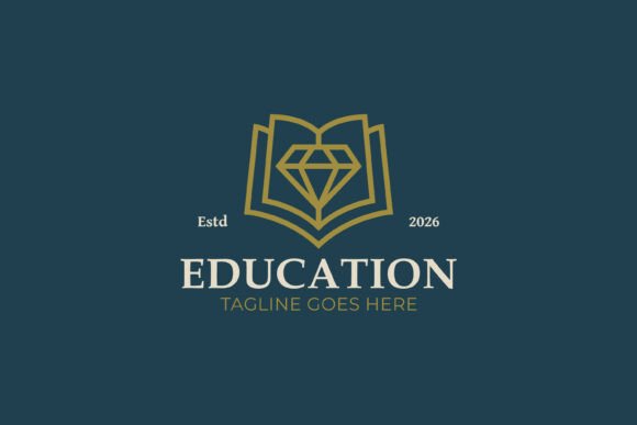 Diamond Book Logo Course Academy Graphics and Logo Templates Review