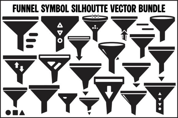 Funnel Symbol Silhouette Vector Bundle Graphics and Illustrations Review