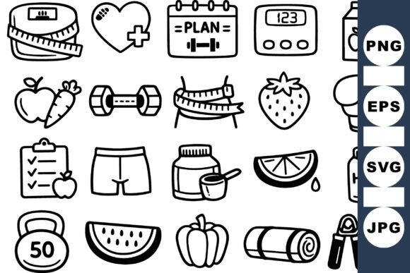 Healthy Lifestyle Icon Set Embroidery Review