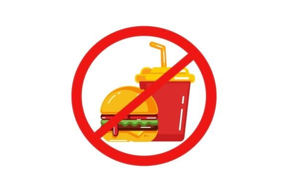 Icon Warning No Food Flat Design Review