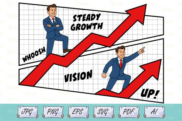 Leadership and Vision Growth Chart SVG: Graphics and Illustrations Review