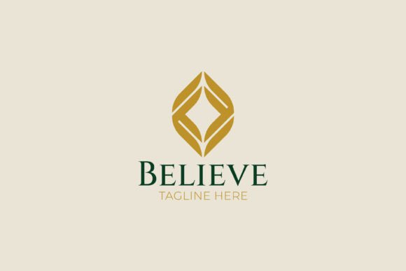 Luxury Abstract Diamond Gold Leaf Logo Graphics and Logo Templates