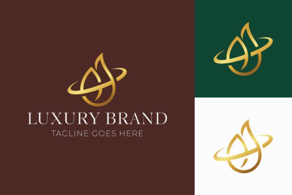 Luxury Logo Abstract Nature Bud Sprout Graphics and Logos Review