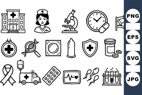 Medical Health Care Icon Set: Graphics and Illustrations for Local Branding