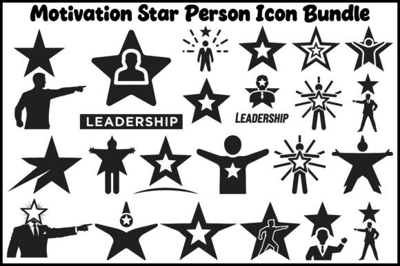 Motivation Star Person Icon Vector Graphics and Illustrations Review
