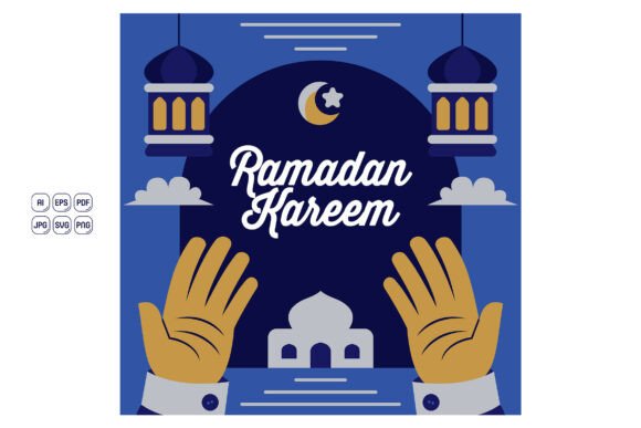 Ramadan Kareem Greeting Card 04 Graphics and Illustrations Review