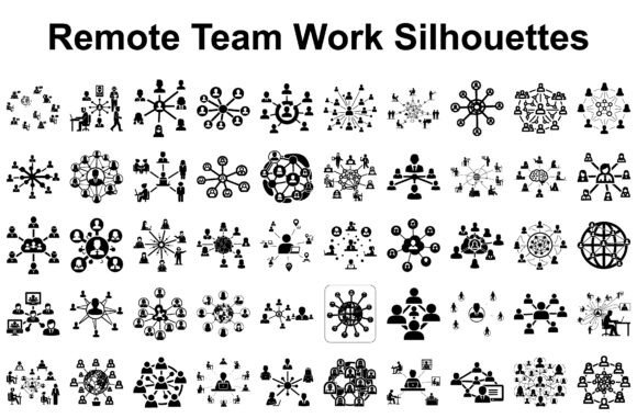 Remote Team Work Silhouettes Bundle: Graphics and Illustrations Review